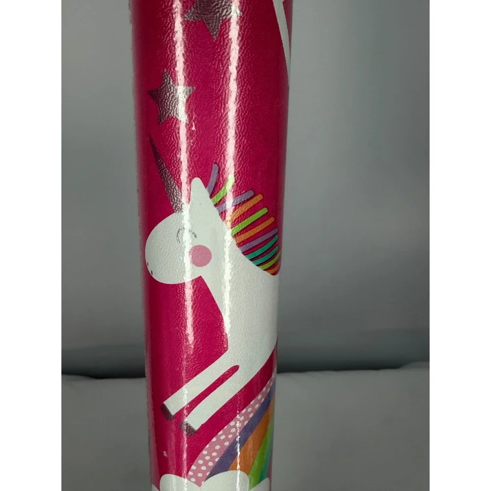 Bella Lux Pink Unicorn Rainbow Gift Wrap Roll Heavy Weight 30 SqFt 109-09